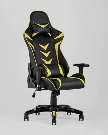 Игровое кресло компьютерное TopChairs Corvette желтое геймерское 