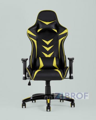 Игровое кресло компьютерное TopChairs Corvette желтое геймерское 