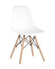 Стул Eames DSW белый пластиковый, ножки массив бука