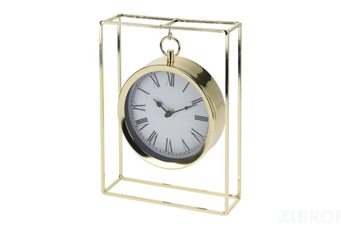 NBE000020 Часы настольные подвесные металл. золото 18*5*25см 