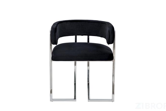 GY-8504STUL-CHERN Стул велюр черный/хром 61*60*74см 