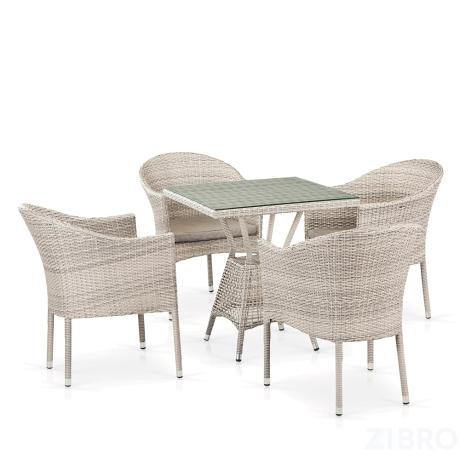 Комплект плетеной мебели T706/Y350-W85 4Pcs Latte 