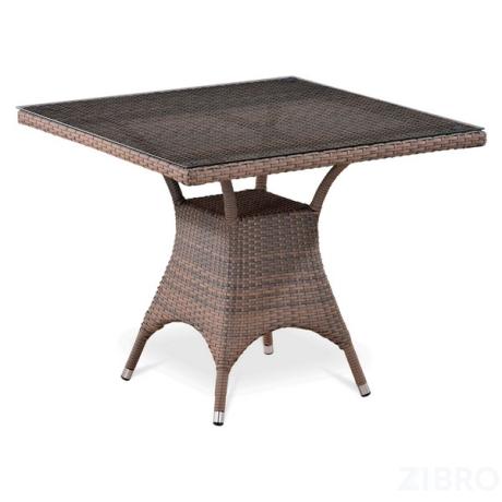 Стол из иск. ротанга T220BG-W1289-90x90 Pale 