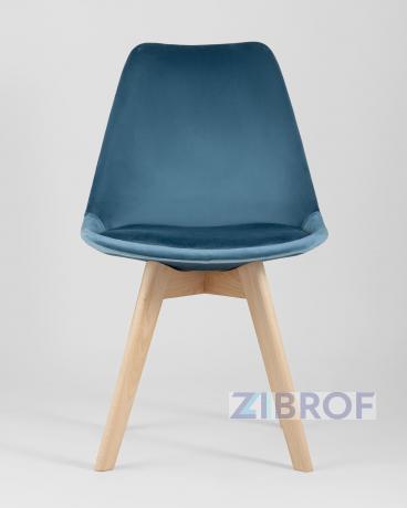 Обеденная группа стол Берген 160-220*90, 6 cтульев Frankfurt велюр синий 
