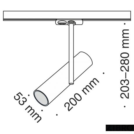 Трековый светильник Technical TR005-1-GU10-B 