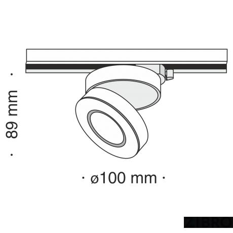 Трековый светильник Technical TR006-1-12W3K-B4K 