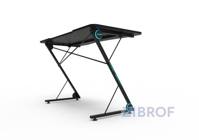 Стол геймерский компьютерный игровой для геймеров TopChairs Action черный 