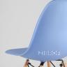 Стул Eames SIMPLE DSW голубой, литой полипропилен, стальной каркас, натуральный массив бука 