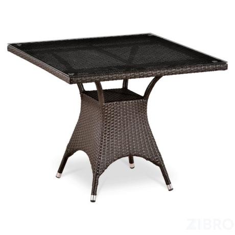 Стол из иск. ротанга T220BT-W51-90x90 Brown 