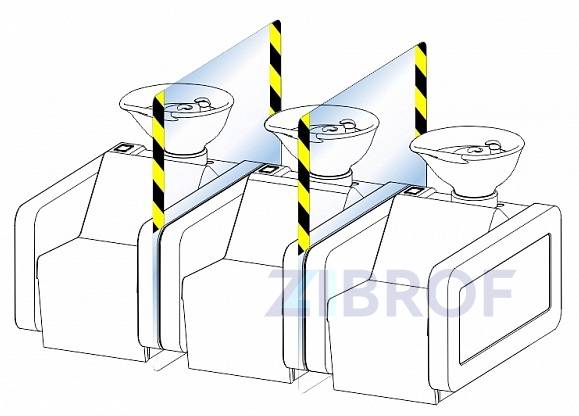 Защитный экран для парикмахерских моек Light 