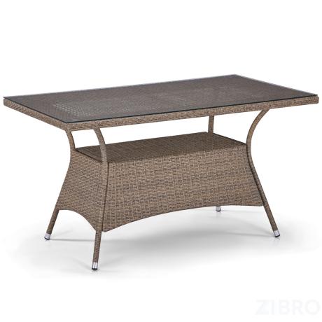 Стол из иск. ротанга T198B-W56-140x80 Light brown 