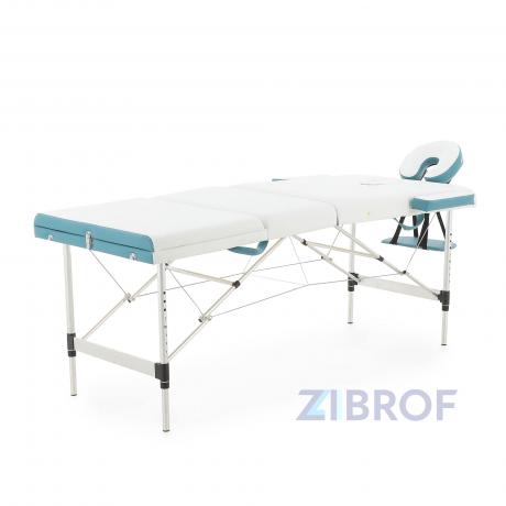 Массажный стол JFAL01A 3-х секционный (алюминиевый) 