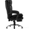 Компьютерное кресло TopChairs Alpha офисное черное, обивка из качественной экокожи, механизм качания "Мультиблок" 