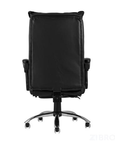 Компьютерное кресло TopChairs Alpha офисное черное, обивка из качественной экокожи, механизм качания "Мультиблок" 