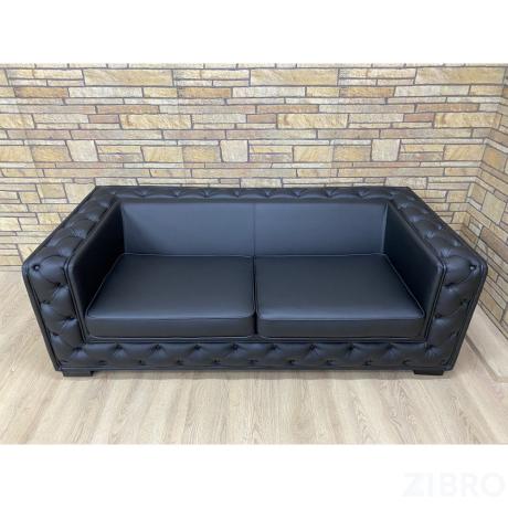 Диван Клифорд тройной размер 200 х 100 см, черный Ecotex 3001 