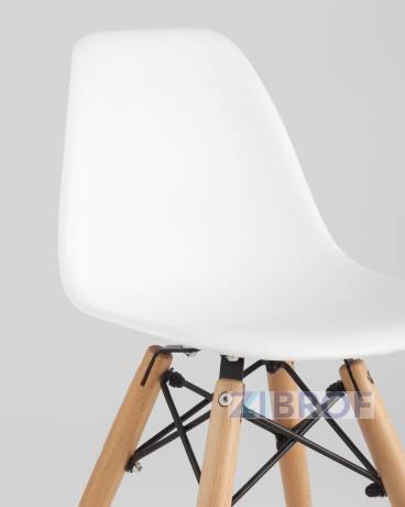 Комплект мебели детский Eames стол детский белый, 5 стульев белые 