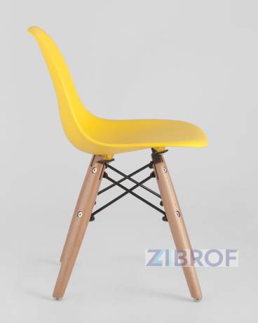 Комплект мебели детский стол Eames белый, 1 желтый стульчик 