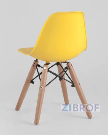 Комплект мебели детский стол Eames белый, 1 желтый стульчик 