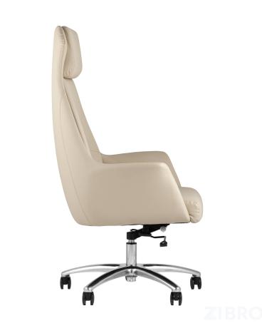 Компьютерное кресло TopChairs Viking офисное бежевое обивка экокожа, металлический каркас 