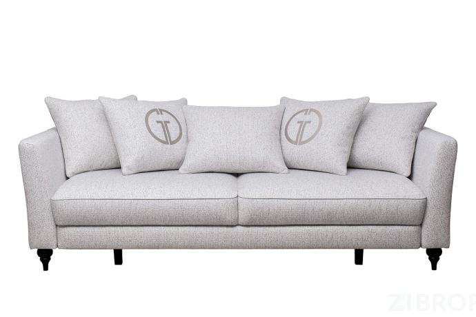 Диван Sorrento(K) 230M трехм.раск c кантом,рогожка св.беж Santo1902-SECRU+Nev83 230*101*86