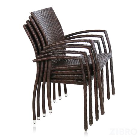 Стул из искусственного ротанга - Torino brown 