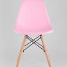 Стул Eames DSW розовый, литой полипропилен, стальной каркас, массив бука 
