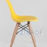 Комплект мебели детский стол Eames белый, 4 стульчика желтые 