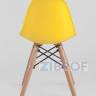 Комплект мебели детский стол Eames белый, 4 стульчика желтые 