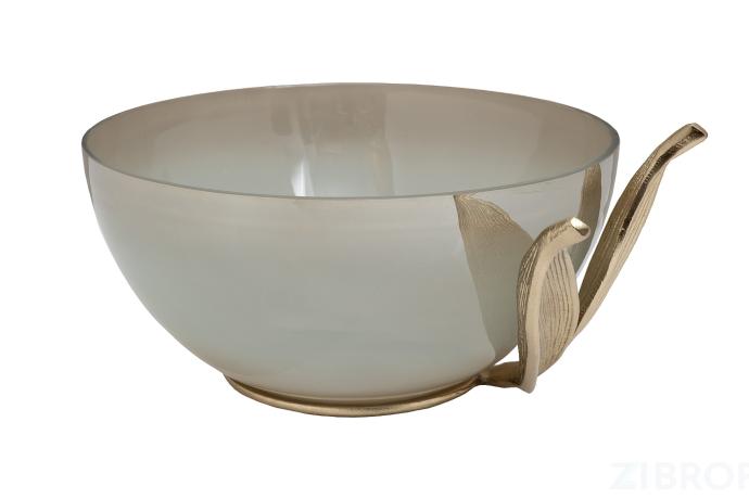 69-22763 Чаша декорат."Flora" стекло, мет.зол. 34,5*30*16,5 см 