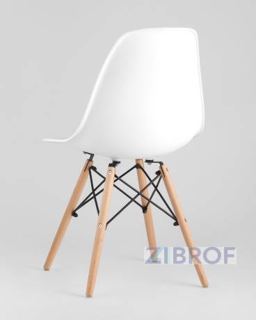Eames D80 черный, 2 стула Eames DSW белые 