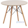 EAMES DSW D80 бежевый, столешница МДФ, ножки массив бука 