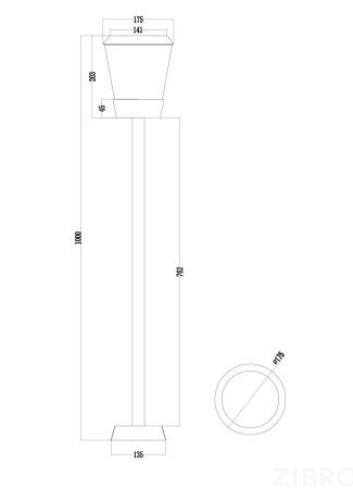 Ландшафтный светильник Outdoor O039FL-01B 
