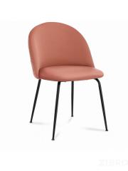 Стул Mystere Black, розовый обивка велюр ножки металлические черные