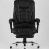Компьютерное кресло TopChairs President офисное черное в обивке из экокожи, механизм качания и регулировки по высоте