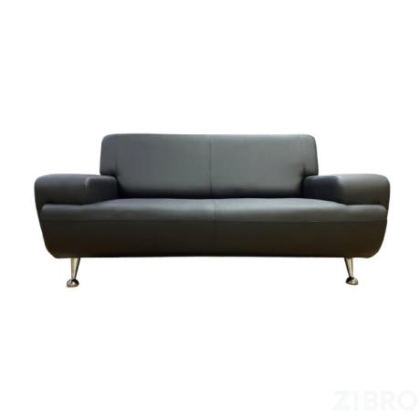 Диван офисный Клерк 5 двойной Размер: 173 х 87 см, черный Ecotex 3001 