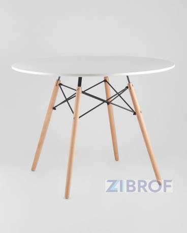 Eames D100, 3 стула Eames DSW белый 