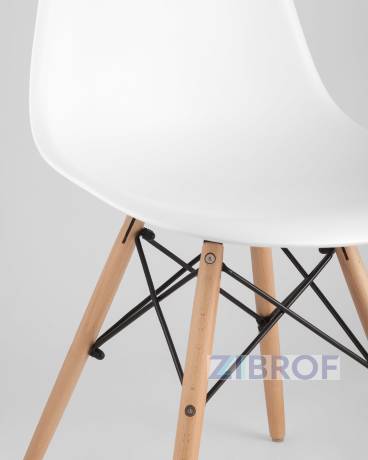 Eames D100, 3 стула Eames DSW белый 