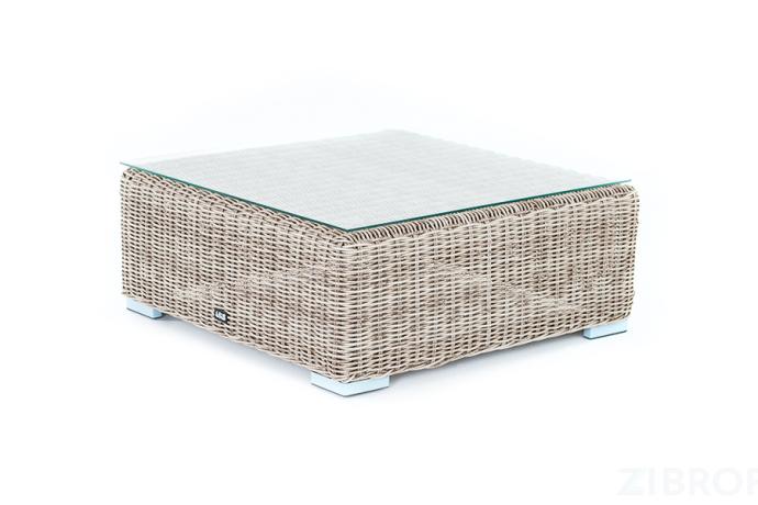 "Лунго" журнальный столик плетеный, цвет бежевый