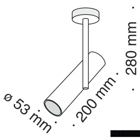 Потолочный светильник Technical C020CL-01W 