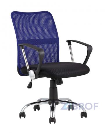 TopChairs Junior детское синее в обивке из текстиля и сетки, механизм качания Top Gun 