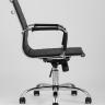 Компьютерное кресло TopChairs City S офисное черное в обивке из экокожи, механизм регулирования по высоте и качания