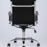 Компьютерное кресло TopChairs City S офисное черное в обивке из экокожи, механизм регулирования по высоте и качания