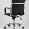 Компьютерное кресло TopChairs City S офисное черное в обивке из экокожи, механизм регулирования по высоте и качания