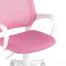Кресло компьютерное офисное TopChairs ST-BASIC-W розовый крестовина пластик белый 