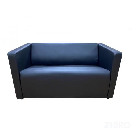Диван офисный Итон двойной, искусственная кожа, цвет черный Ecotex 3001 